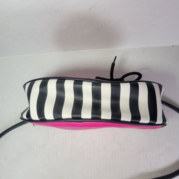 Luv Betsey by Betsey Johnson Fun Casual Pink Oval Football Crossbody Bag - Picture 5 of 13